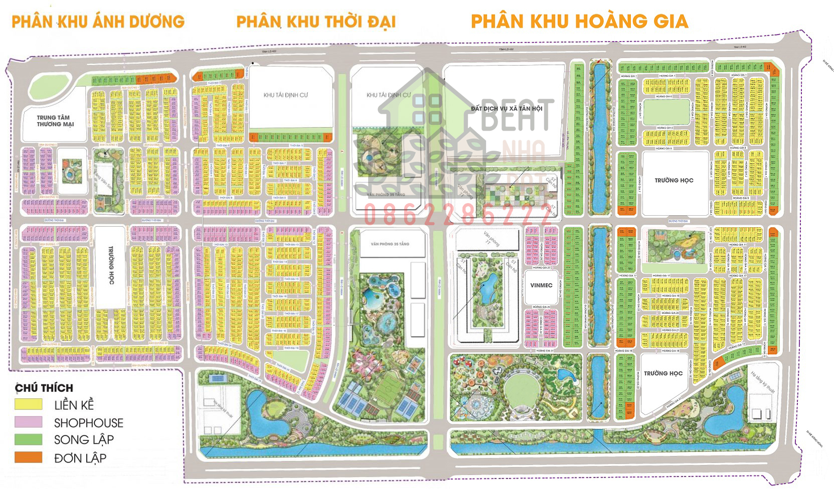 Mặt bằng Tổng quan Dự án Vinhome Wonder Park Đan Phượng