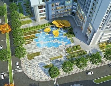 Phoi canh quang truong nuoc 360x280 - chung cư Goldmark City 136 Hồ Tùng Mậu