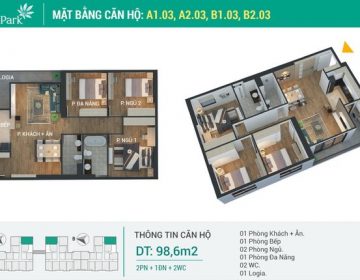 Thiet ke can ho 3 phong ngu 1 360x280 - PHƯƠNG ĐÔNG GREEN PARK