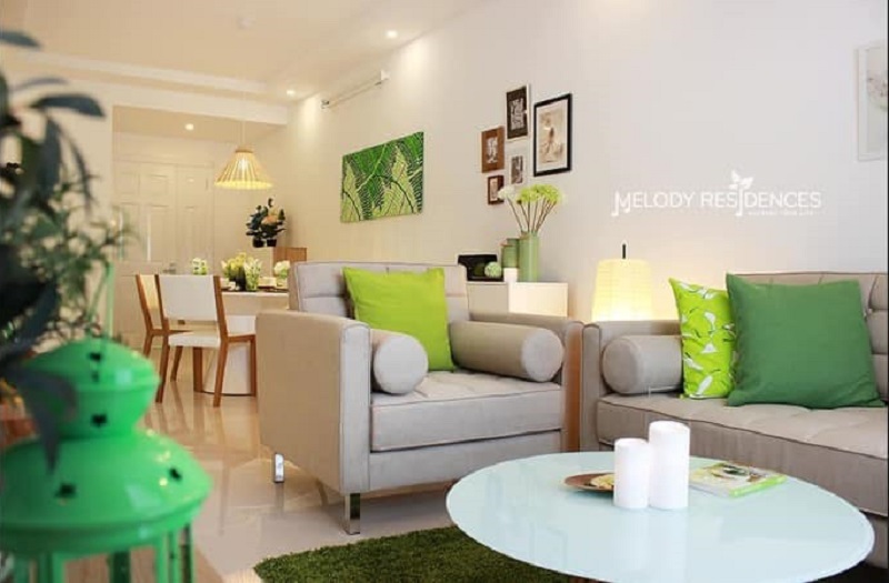 Căn hộ Melody Residences được thiết kế với nhiều loại diện tích khác nhau