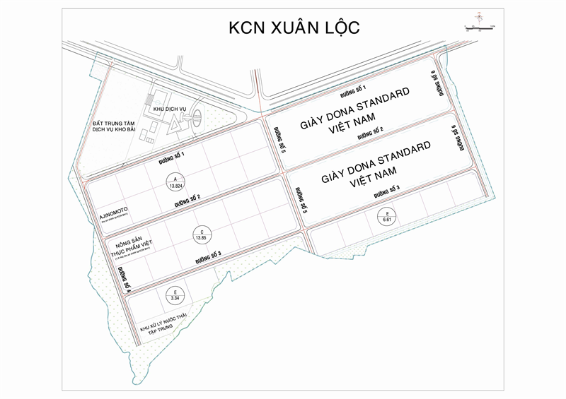 Bản đồ Khu công nghiệp Xuân Lộc