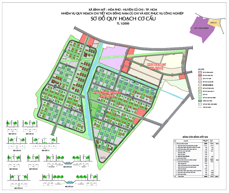 Bản đồ quy hoạch chi tiết KCN Đông Nam