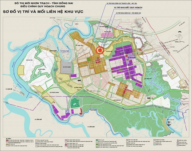 Bản đồ quy hoạch sử dụng đất của KCN Nhơn Trạch V
