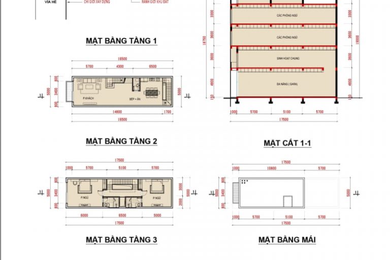 Ảnh 5: Thiết kế chi tiết mặt bằng liền kề Phương Đông Vân Đồn